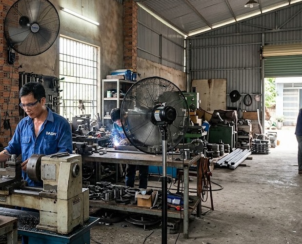 Top quạt công nghiệp giá tốt cho xưởng, doanh nghiệp vừa và nhỏ