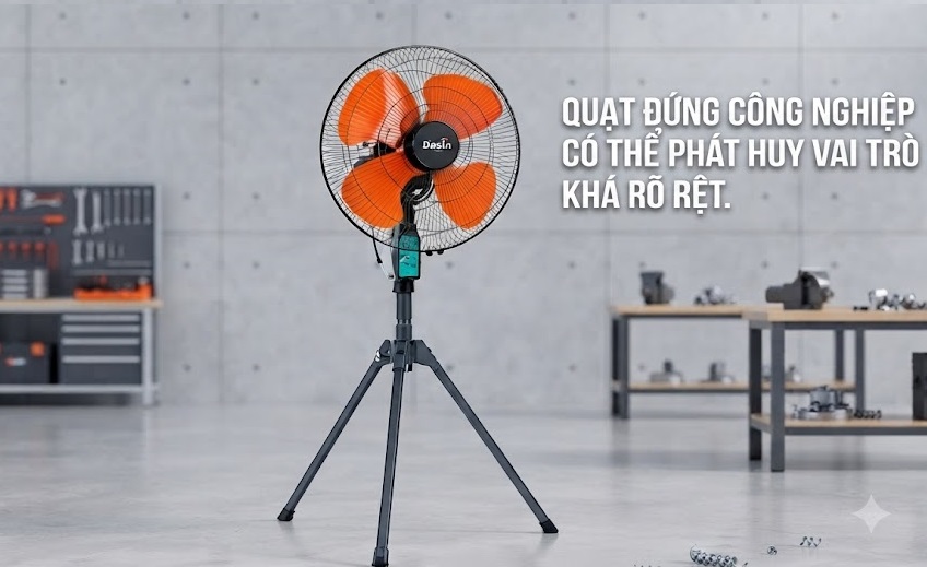 Làm mát điểm: Khi quạt đứng phát huy lợi thế