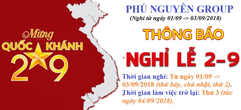 LỊCH NGHỈ LỄ CHÀO MỪNG QUỐC KHÁNH 2/9/2018