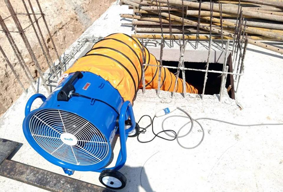 Ống gió mềm sử dụng ở công trình xây dựng 