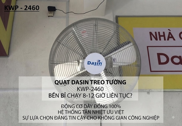 Quạt treo tường chạy liên tục 8–12 giờ có bền không?
