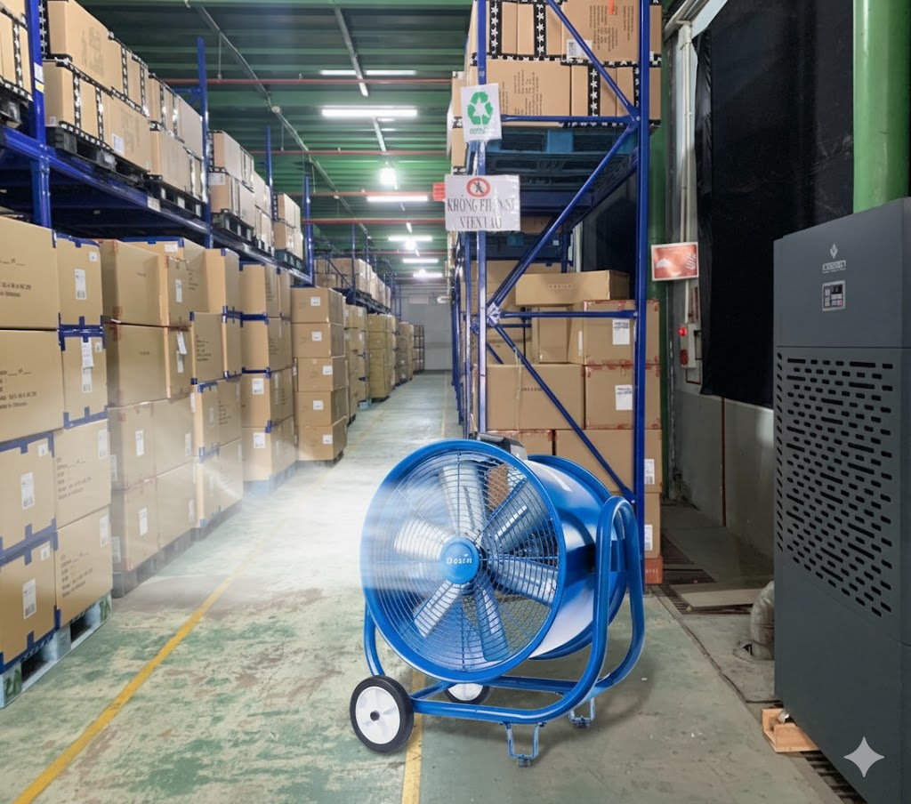 quạt ở xưởng 