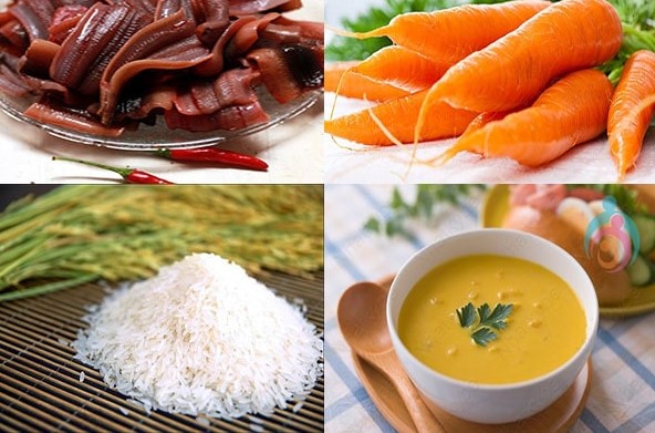 cháo lươn cà rốt 