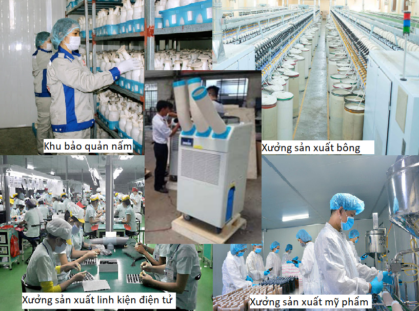 máy lạnh ở nhà xưởng công nghiệp 