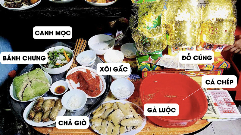 mâm cúng ông táo 