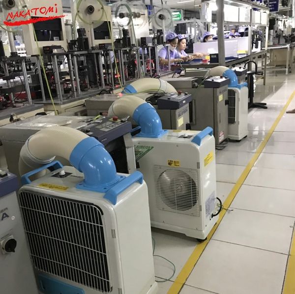 Máy lạnh di động 1800 ở dây truyền 