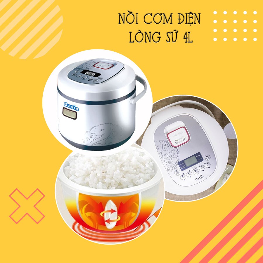 nồi cơm điện lòng sứ Dasin 4 lít 