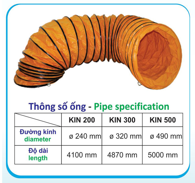 Thông số ống gió mềm Simili 