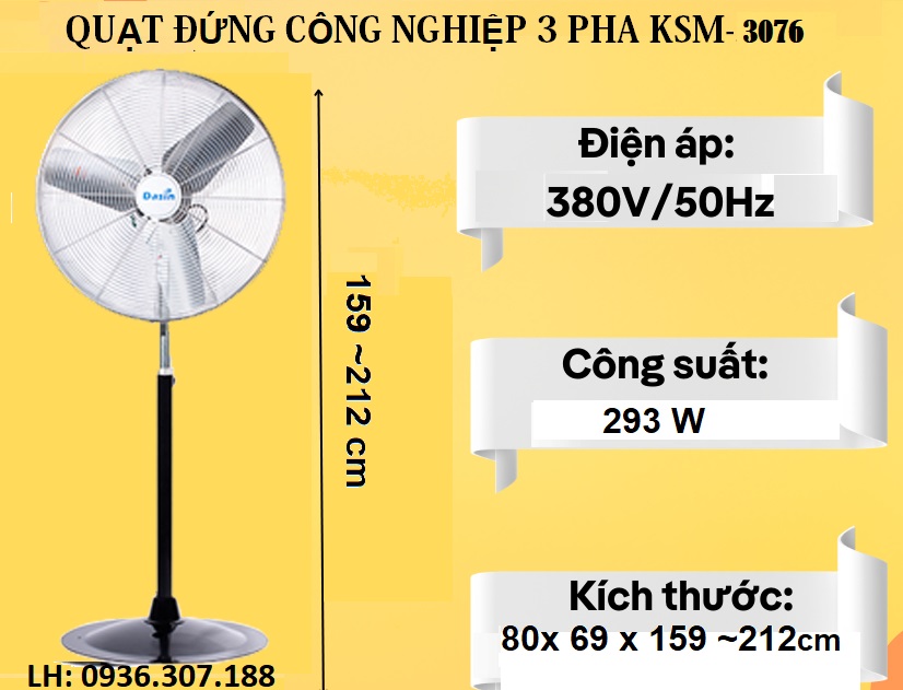 quạt đứng KSM 3 pha 2460