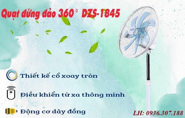 quạt đứng đảo 360
