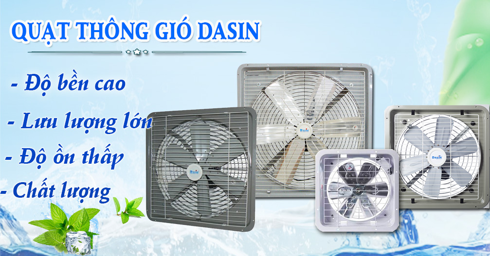 các loại quạt thông gió công nghiệp dasin 