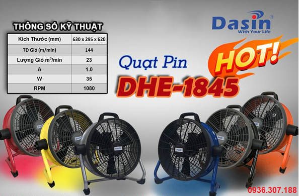 Quạt dùng pin đa dạng sắc màu 