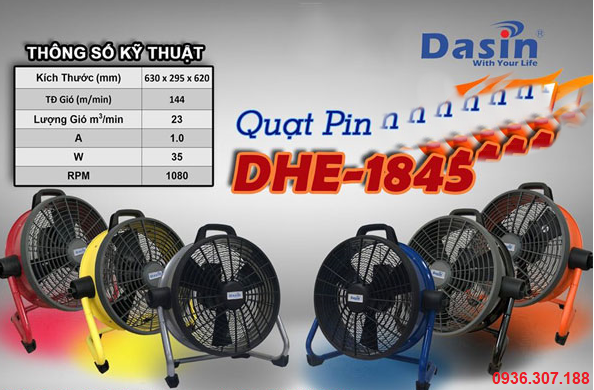 Quạt tích điện Dasin nhiều màu sắc 