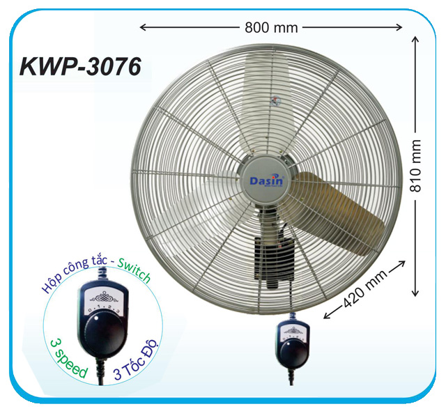 Quạt treo tường Dasin 3076