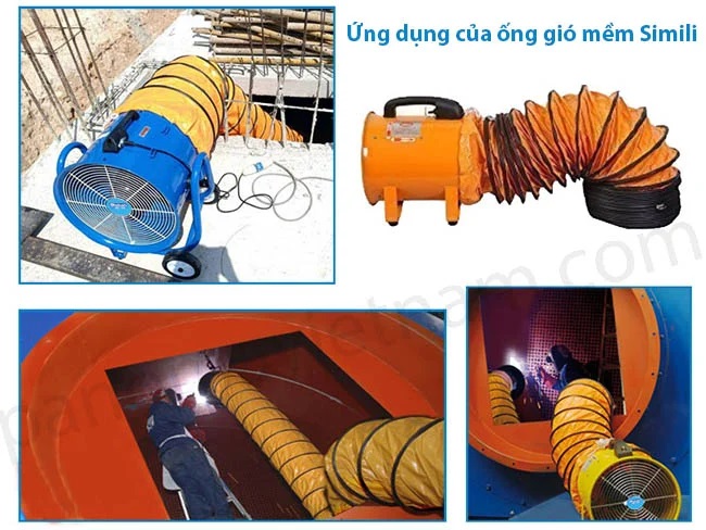 ứng dụng ống gió mềm D500